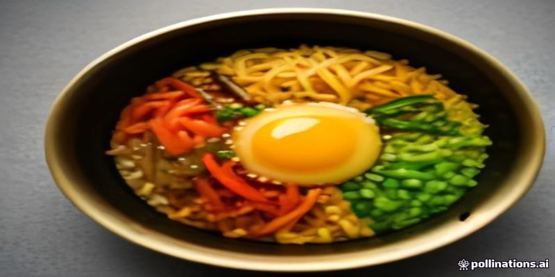 화려한 고명이 올라간 비빔밥