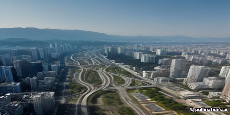 gwangju city street aerial view