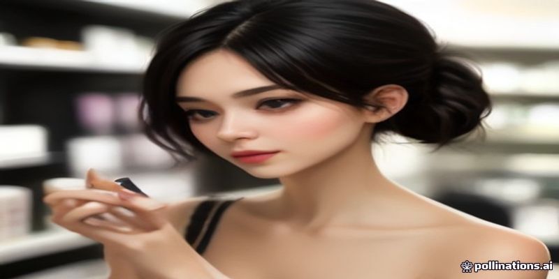 화장품 성분표 점검하는 모습